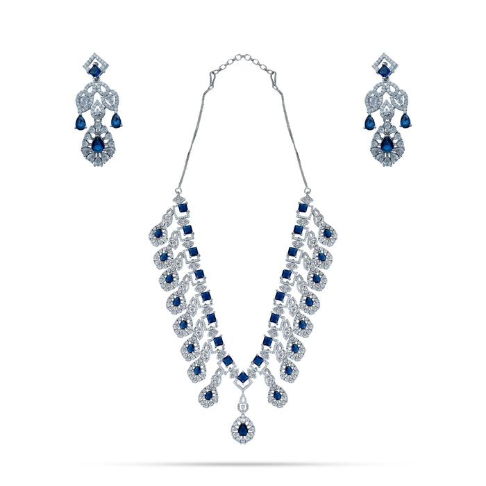 Necklace Earring Set - 9.5 Inches | Stone Haram & Earing/ Artificial Jewellery/ God Jewellery