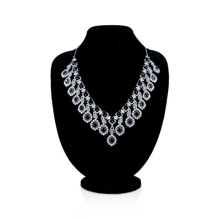 Necklace Earring Set - 9.5 Inches | Stone Haram & Earing/ Artificial Jewellery/ God Jewellery
