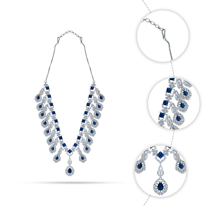 Necklace Earring Set - 9.5 Inches | Stone Haram & Earing/ Artificial Jewellery/ God Jewellery