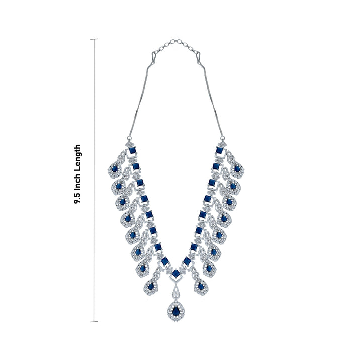 Necklace Earring Set - 9.5 Inches | Stone Haram & Earing/ Artificial Jewellery/ God Jewellery