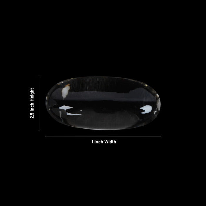 Banalingam - 2.5 x 1 Inches | Sphatik Banalinga Shivling/ Spatik Banalingam/ Shivling for Pooja