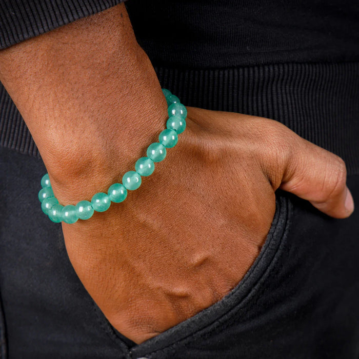 Green Aventurine Bracelet - 2.5 Inches | Elastic Aventurine Crystal Bracelet/ Gemstone Bracelet for Men & Women