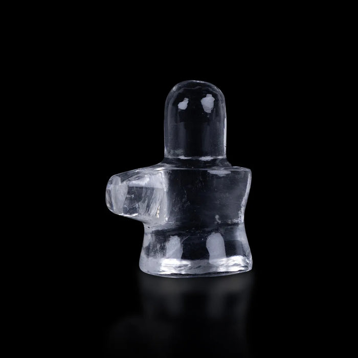 Sphatik Shivling - 1.5 x 1 Inches | Crystal Shiva Lingam Idol/ Spatika Shivaling for Pooja