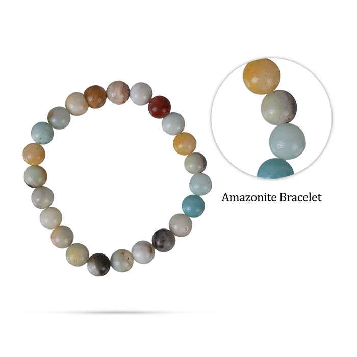 Amazonite Bracelet - 2.5 Inches | Amazonite Beads Bracelet / Elastic Bracelet for Spiritual Daily Wear