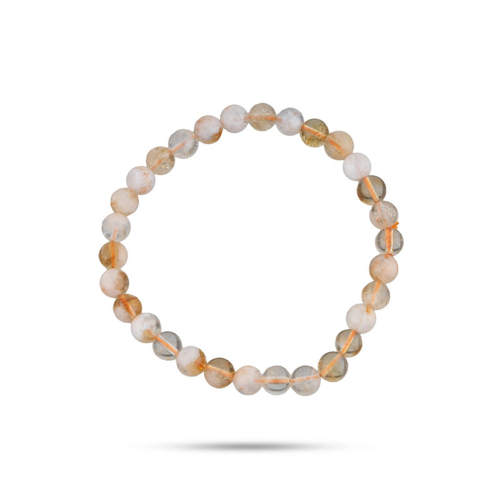 Citrine Bracelet - 2.5 Inches | Citrine Stone Bracelet/ Elastic Citrine Crystal Bracelet for Men & Women