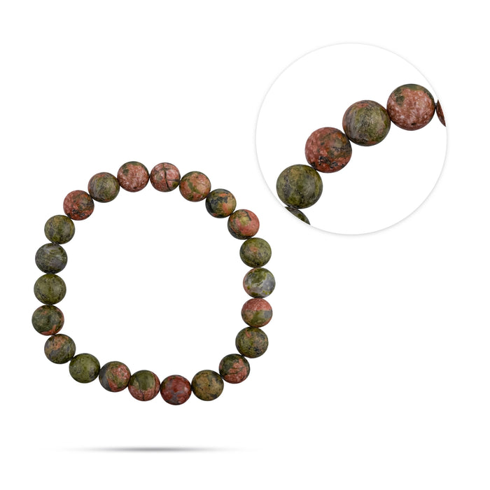 Unakite Bracelet - 2.5 Inches | Unakite Stone Bracelet / Unakite Hand Band for Daily Wear