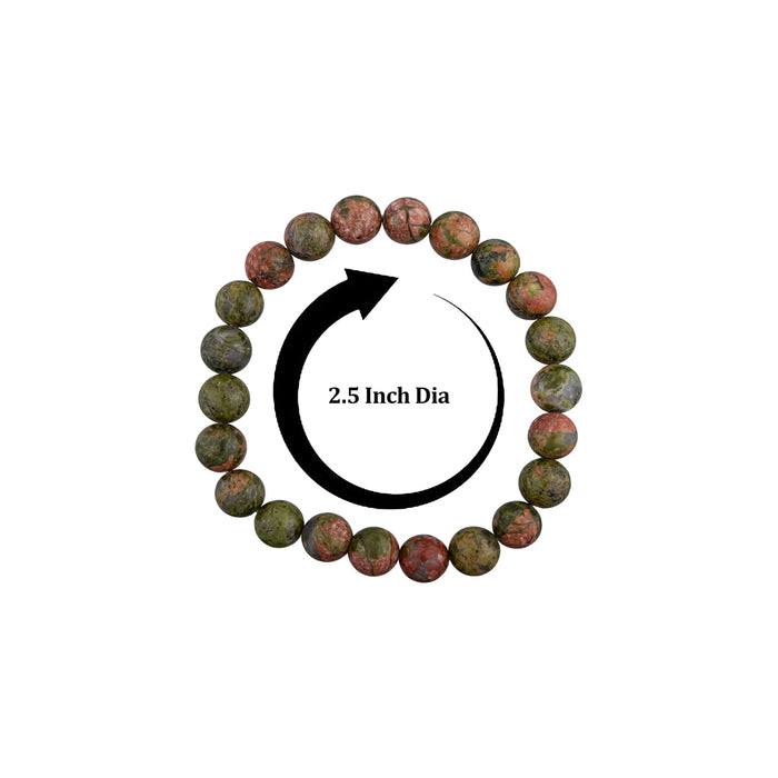 Unakite Bracelet - 2.5 Inches | Unakite Stone Bracelet / Unakite Hand Band for Daily Wear