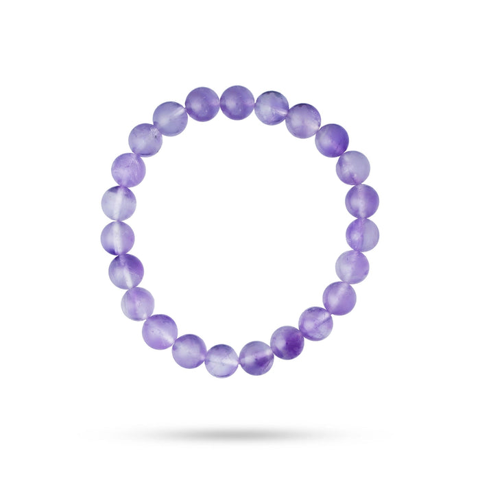 Amethyst Bracelet - 2.5 Inches | Amethyst Bead Bracelet/ Amethyst Crystal Bracelet for Men & Women