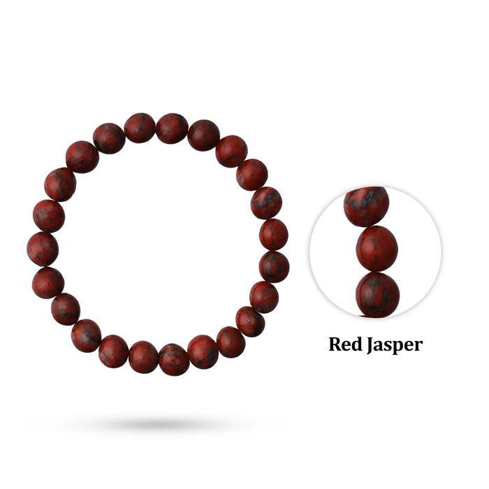 Red Jasper Bracelet - 2.5 Inches | Red Jasper Crystal Bracelet/ Semi Precious Hand Band For Positive Energy