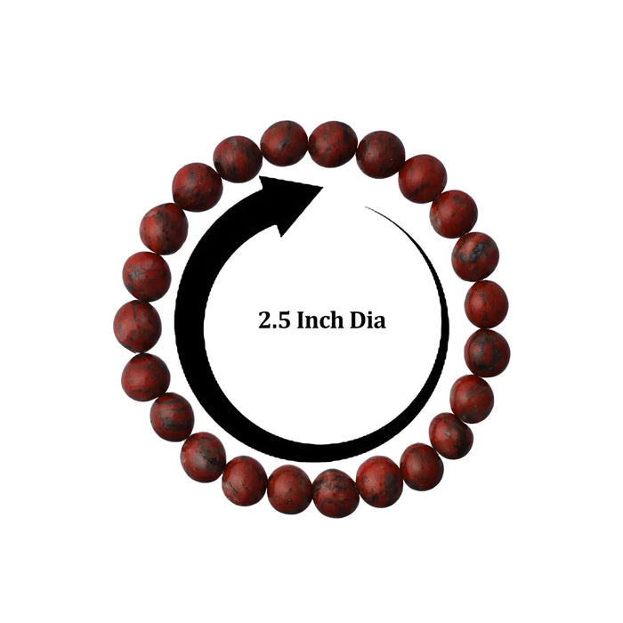 Red Jasper Bracelet - 2.5 Inches | Red Jasper Crystal Bracelet/ Semi Precious Hand Band For Positive Energy