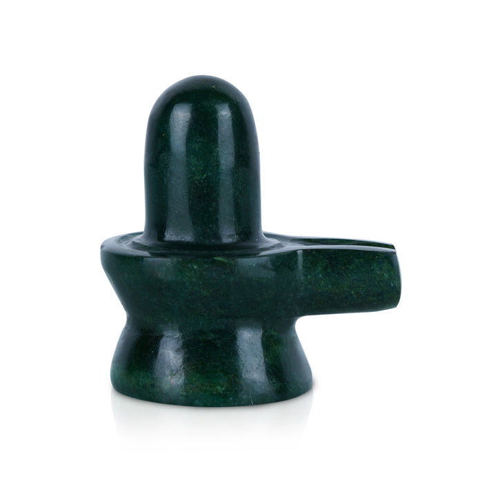 Zade Shiv Ling Murti - 1.75 x 1.5 Inches | Shiva Lingam Statue/ Shiv Ling Statue for Worship