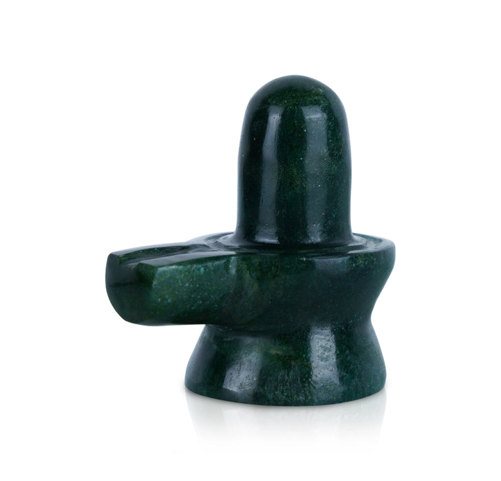 Zade Shiv Ling Murti - 1.75 x 1.5 Inches | Shiva Lingam Statue/ Shiv Ling Statue for Worship