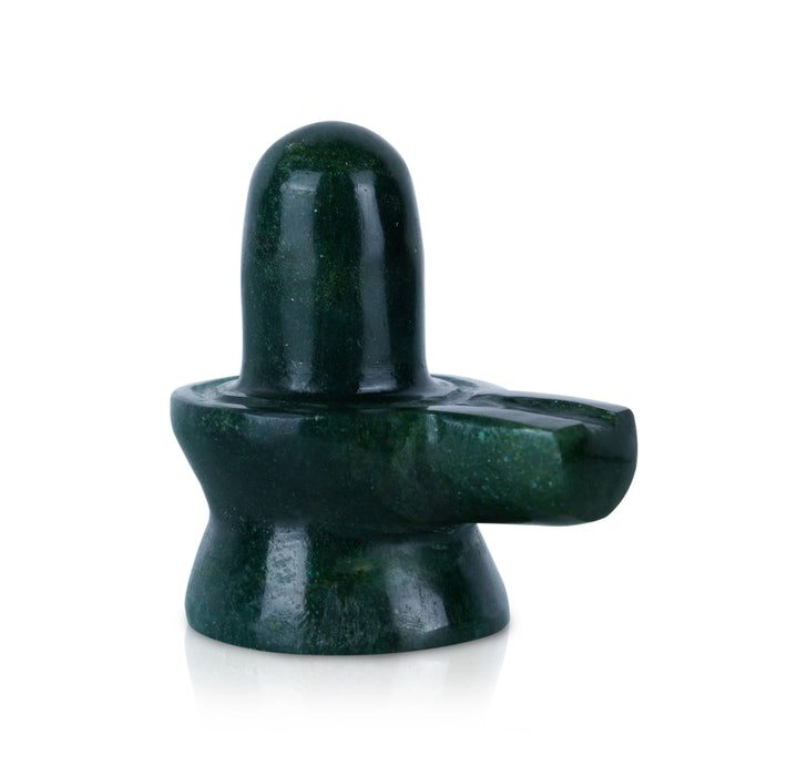 Zade Shiv Ling Murti - 1.75 x 1.5 Inches | Shiva Lingam Statue/ Shiv Ling Statue for Worship