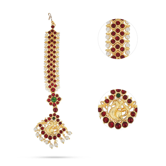 Kemp Nethi Chutti - 6 Inches | Maangtikka/ Kemp Stone Jewellery for Women