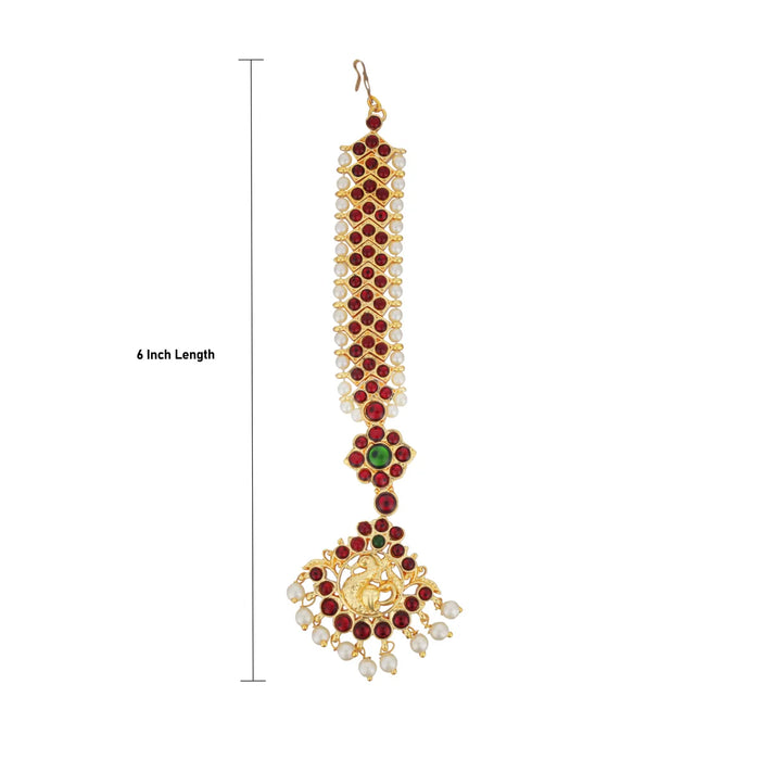 Kemp Nethi Chutti - 6 Inches | Maangtikka/ Kemp Stone Jewellery for Women