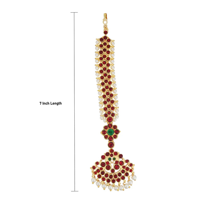 Kemp Nethi Chutti - 7 Inches | Kemp Stone Jewellery/ Mangtika for Women