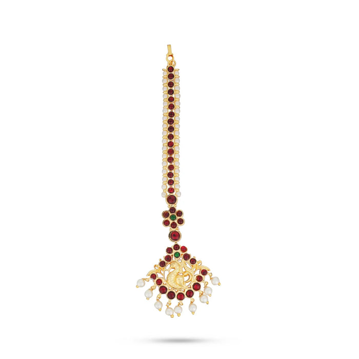 Kemp Nethi Chutti - 7 Inches | Kemp Stone Jewellery/ Mangtika for Women