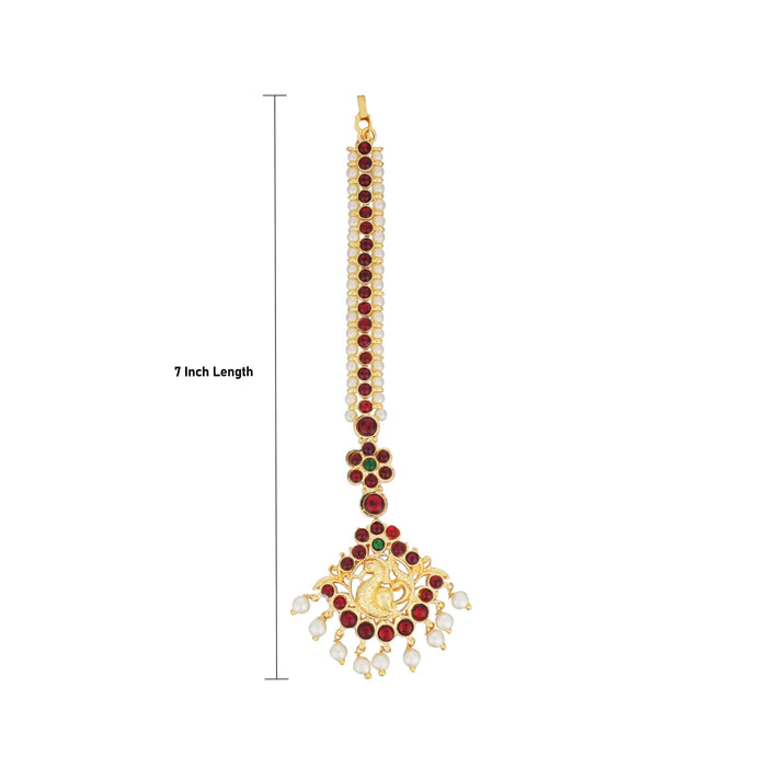 Kemp Nethi Chutti - 7 Inches | Kemp Stone Jewellery/ Mangtika for Women