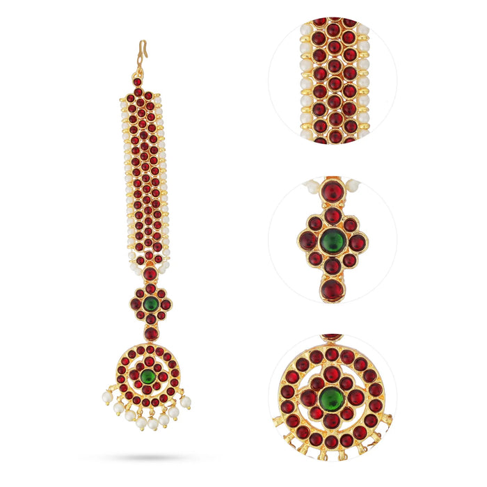 Kemp Nethi Chutti - 7 Inches | Kemp Jewellery/ Stone Mangtika for Women