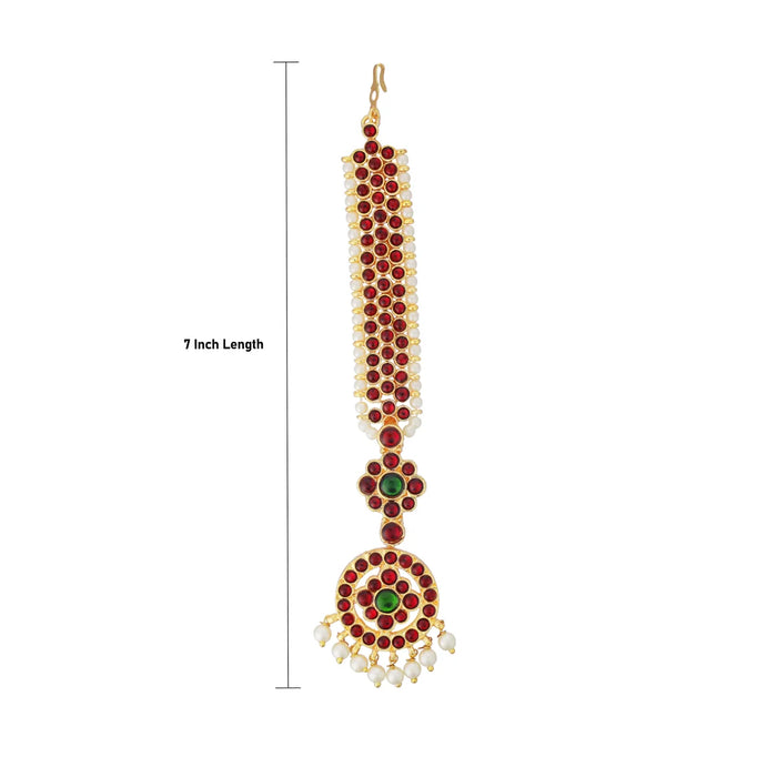 Kemp Nethi Chutti - 7 Inches | Kemp Jewellery/ Stone Mangtika for Women