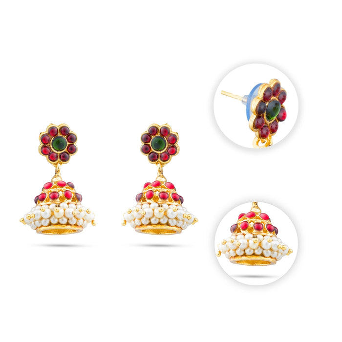 Kemp Jhumka | Kemp Jimikki/ Kemp Stone Jhumka for Women