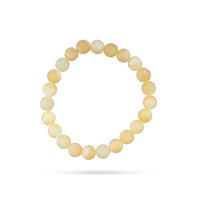Yellow Calcite Bracelet - 2.5 Inches | Yellow Calcite Crystal Bracelet/ Calcite Stone Hand Band For Positive Energy
