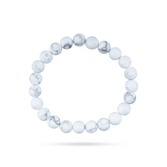 White Howlite Bracelet - 2.5 Inches | Howlite Stone Bracelet/ Howlite Crystal Bracelet for Control Emotions