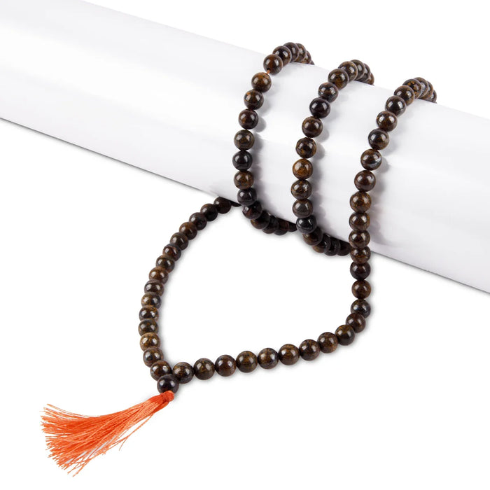 Bronzite Mala - 16 Inches | Gemstone Mala/ Crystal Mala for Meditation