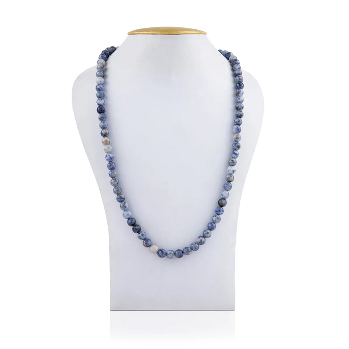 Sodalite Mala - 16 Inches | Gemstone Mala/ Crystal Mala for Meditation