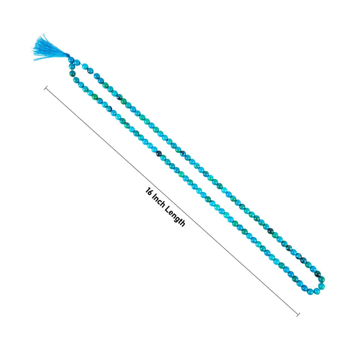 Chrysocolla Mala - 16 Inches | Crystal Mala/ Gemstone Mala For Inner Peace And Emotional Healing