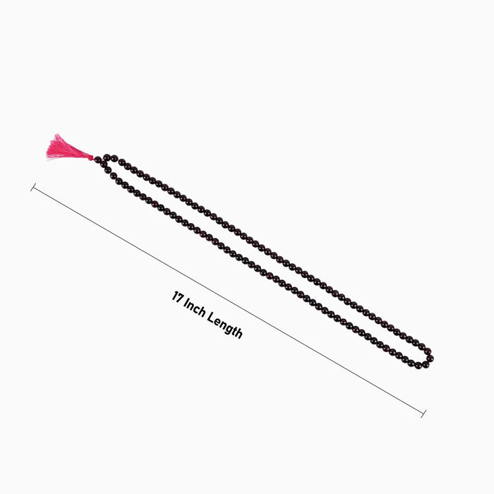 Garnet Mala - 17 Inches | Garnet Stone Mala/ Garnet Mala Beads For Passion And Energetic Rejuvenation