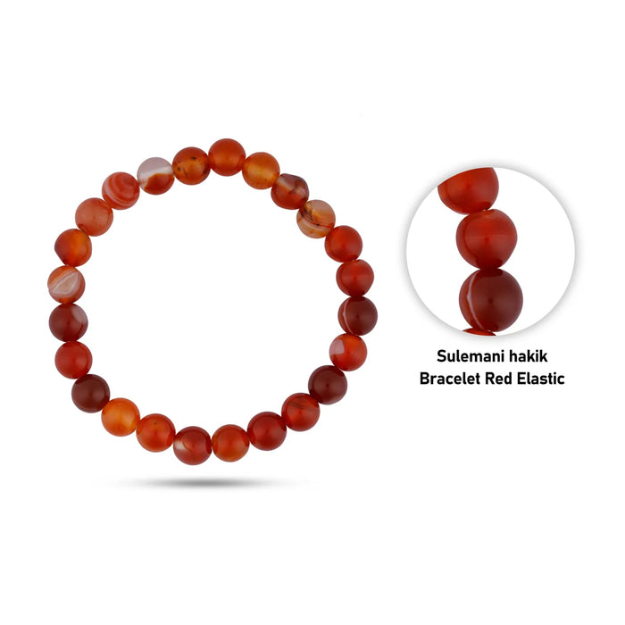 Red Hakik Bracelet - 2.5 Inches | Sulemani Hakik Bracelet/ Crystal Jewellery for Men & Women