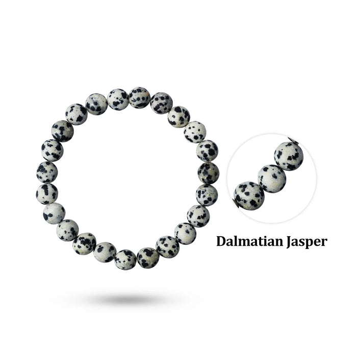 Dalmatian Jasper Bracelet - 2.5 Inches | Crystal Bracelet/ Crystal Jewellery for Men & Women