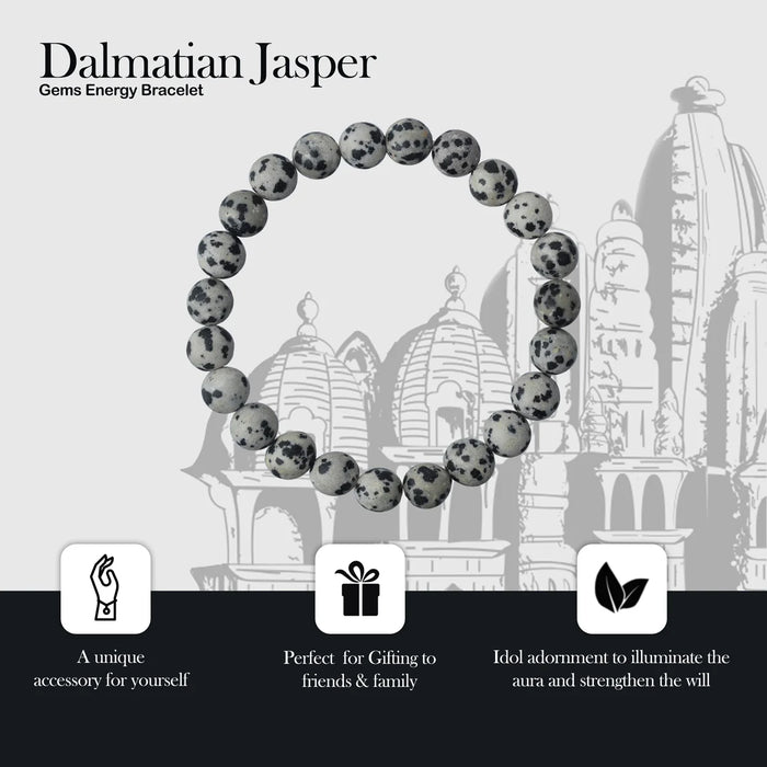 Dalmatian Jasper Bracelet - 2.5 Inches | Crystal Bracelet/ Crystal Jewellery for Men & Women