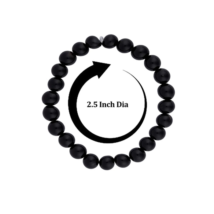 Black Obsidian Bracelet - 2.5 Inches | Crystal Bracelet/ Crystal Jewellery for Men & Women