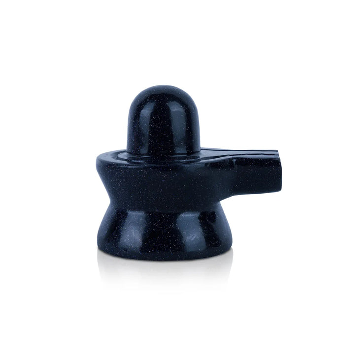 Blue Sunstone Shiv Ling Murti- 1.5 X 2 Inches | Crystal Shiva Lingam Statue/ Gemstone Shiv Ling Idol For Pooja