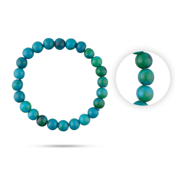 Chrysocolla Bracelet - 2.5 Inches | Chrysocolla Crystal Bracelet/ Chrysocolla Bead Bracelet for Spiritual Purpose