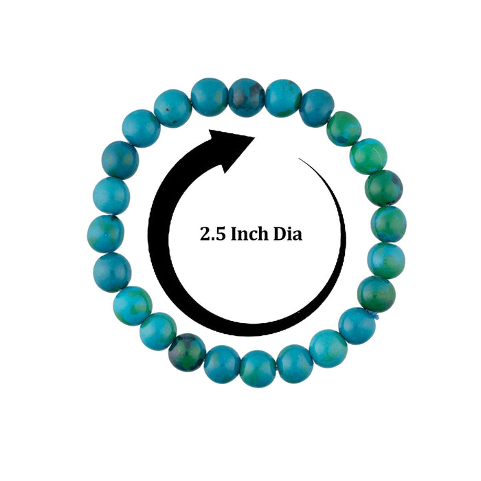 Chrysocolla Bracelet - 2.5 Inches | Chrysocolla Crystal Bracelet/ Chrysocolla Bead Bracelet for Spiritual Purpose