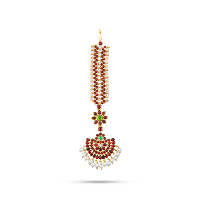 Kemp Nethi Chutti - 3.5 Inches | Maangtikka/ Stone Jewellery/ Artificial Jewelry For Weddings And Dance