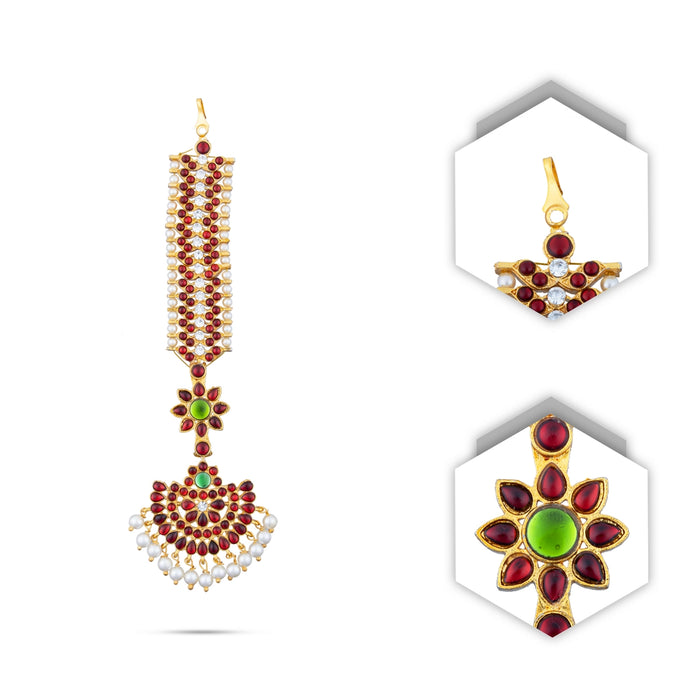 Kemp Nethi Chutti - 3.5 Inches | Maangtikka/ Stone Jewellery/ Artificial Jewelry For Weddings And Dance