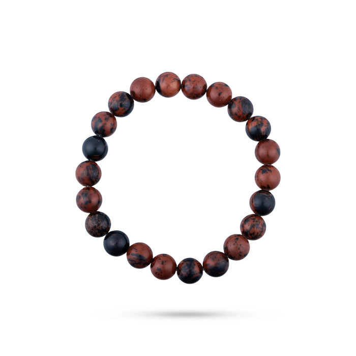 Mahogany Obsidian Bracelet - 2.5 Inches | Mahogany Obsidian Stone Bracelet / Obsidian Hand Band for Daily Wear