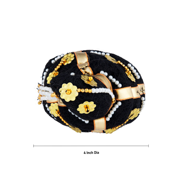 Andal Kondai - 4 Inches | Ring Design Hair Bun/ Moti Beads Artificial Kondai/ Hair Accessory for Deity
