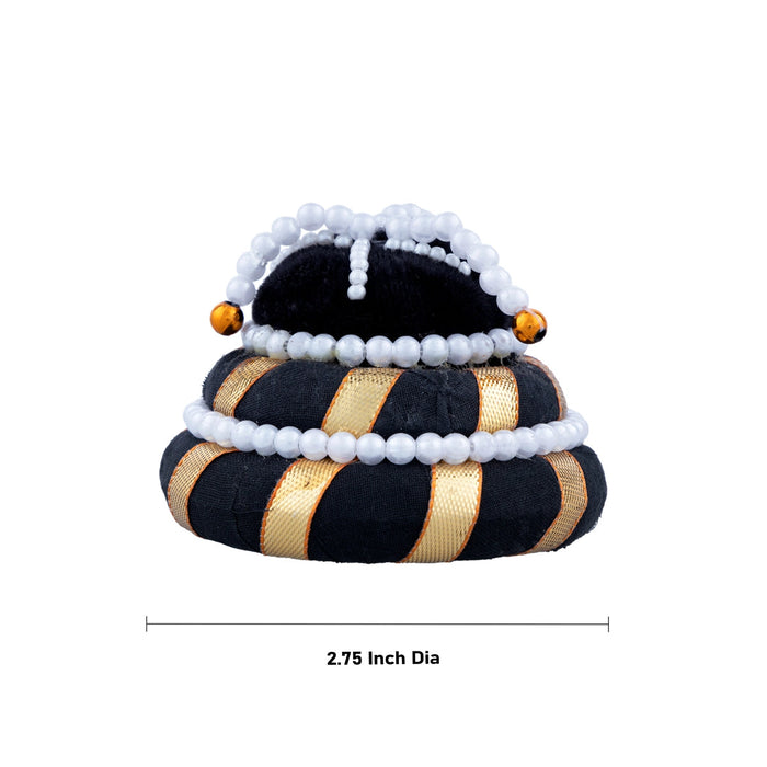 Moti Beads Andal Kondai - 2.75 Inches | Ring Design Hair Decoration/ Hair Accessories For Deity Decor