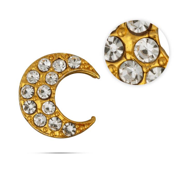 Stone Sun And Moon Billai - 0.5 Inch | Hair Accessories/ Sun Moon/ Stone Jewellery For Dance & Deity