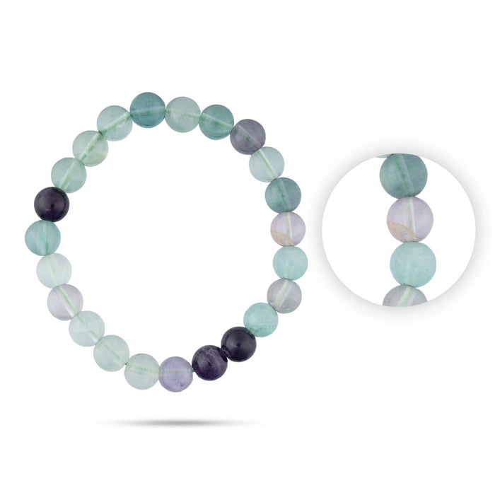 Fluorite Bracelet - 2.5 Inches | Fluorite Hand Band/ Fluorite Crystal Bracelet for Energy Cleansing