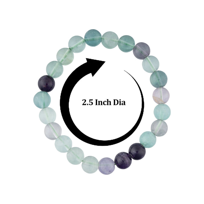 Fluorite Bracelet - 2.5 Inches | Fluorite Hand Band/ Fluorite Crystal Bracelet for Energy Cleansing