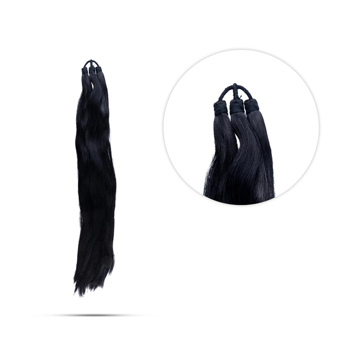 Artificial Hair - 12 Inches | Fake Hair/ Synthetic Hair Extensions For Deity Decor