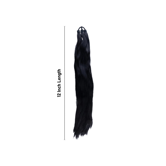Artificial Hair - 12 Inches | Fake Hair/ Synthetic Hair Extensions For Deity Decor
