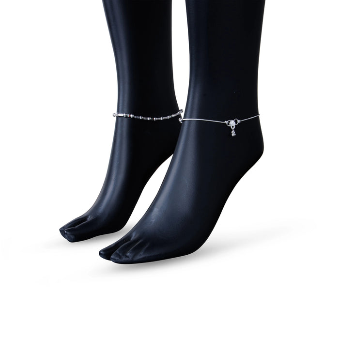 Kolusu Pair | Foot Anklet/ White Metal Designer Anklet Jewelry/ Payal Anklet for Women/ Assorted Design