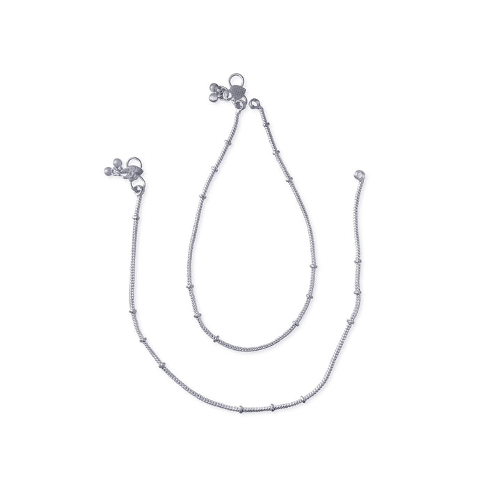 Kolusu Pair | Foot Anklet/ White Metal Designer Anklet Jewelry/ Payal Anklet for Women/ Assorted Design